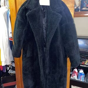 Black teddy coat